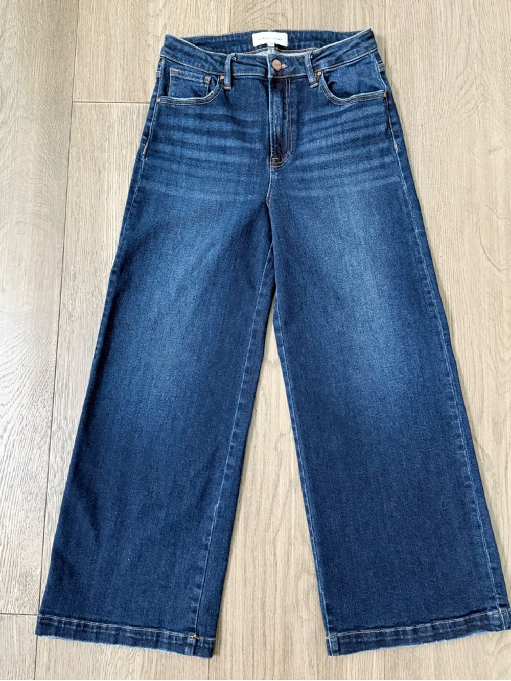 Risen Jeans High Rise Wide Leg Crop Jeans Style RDP5921 7/28